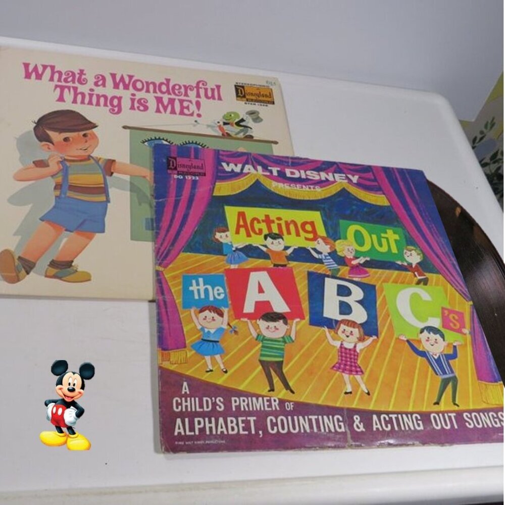 Disney Educational (2) LP Vinyl Records 1973 & 1963